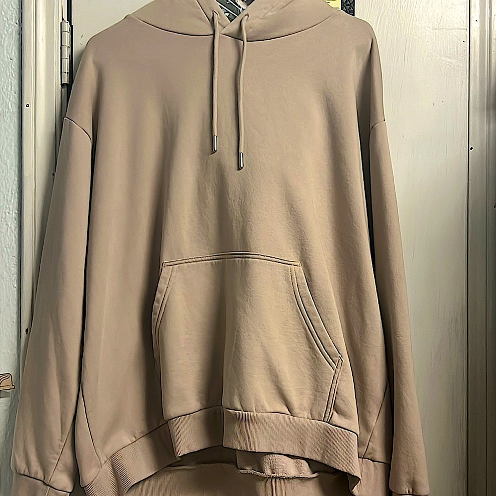 H&M “ cropped beige hoodie”